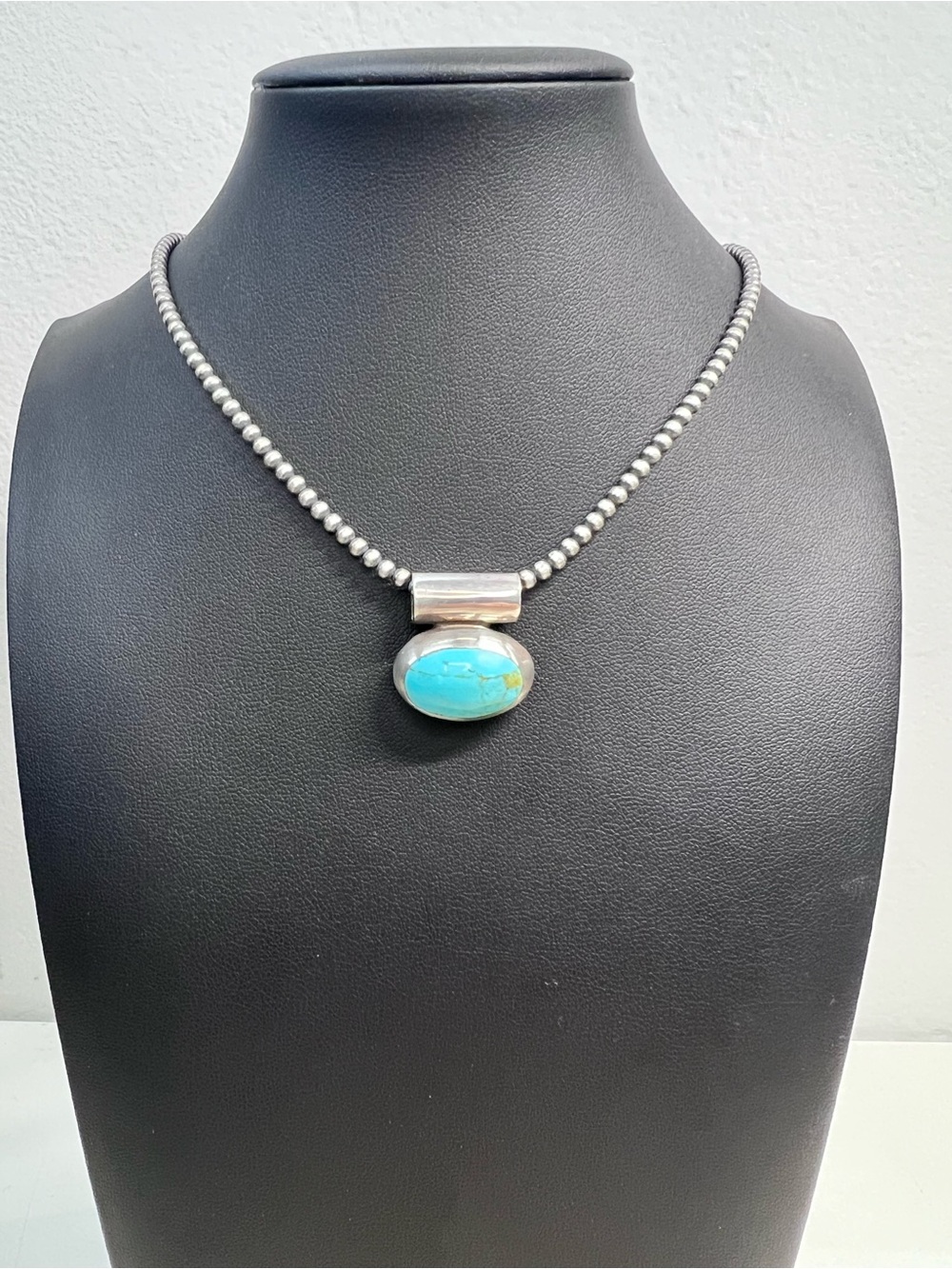 Vintage Mexico Turquoise Slide Pendant - Picture 2 of 5